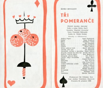7. Divadelní program k představení Tři pomeranče 1959